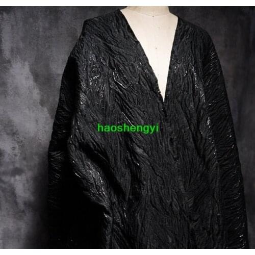 Irregular three-dimensional jacquard stitch jacket with special texture designer fabric/half rice price