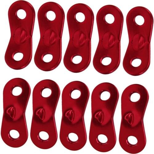 10 PCS Outdoor Aluminum Tent Cord Tensioner Camping Tent Rope Adjuster Guy Rope Tensioner for Tent Canopies Shelters