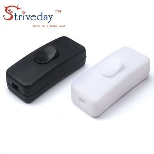 10pcs/bag High Quality Black White 303 Switch Halfway Rocker Push Button Rocker Switch Table Lamp Online Switch