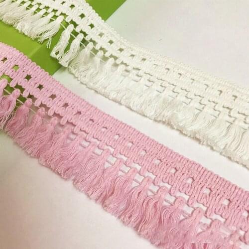 10 Yards Tassel Lace 5.5CM/2inch Cotton Thread Strips Lace Multicolor Fabric Ribbon Fringe DIY Sewing Curtain Pillow Decoration