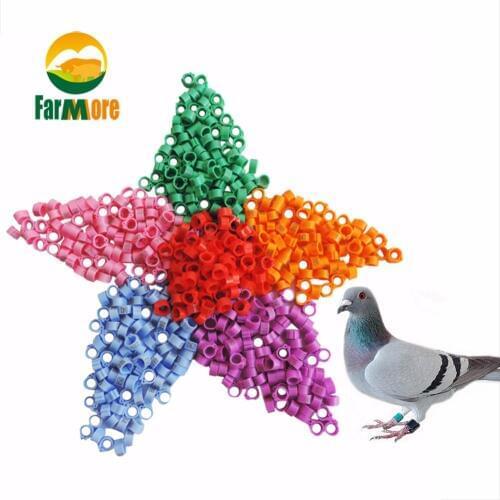 100Pcs Bird Foot Rings No.1-100 Racing Pigeon Foot Rings 9 Colors Optional Parrot Pigeon Leg Supplies Parrot Bird Training Tools
