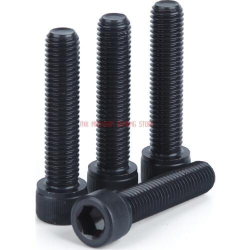 2019 12.9 Grade M1.4 M1.6x3/4/5/6/8/10/12/14/16 (10pcs) Carbon Steel Full Fine Thread Cap Allen Head Bolt Hexagon Socket Screw