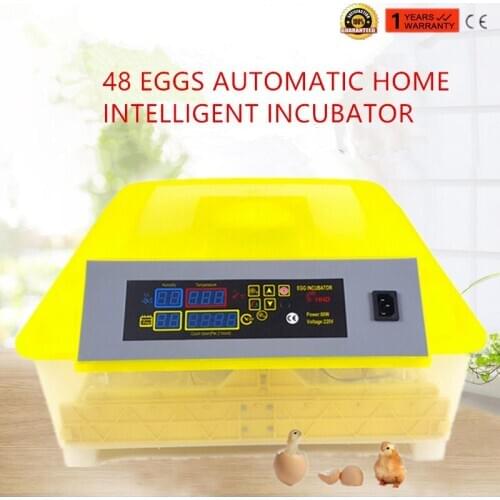 220V Full Automatic 48 Quail Egg Incubator Poultry Equipment Hatchery Machines Automatic Egg Turning Hatching Incubator