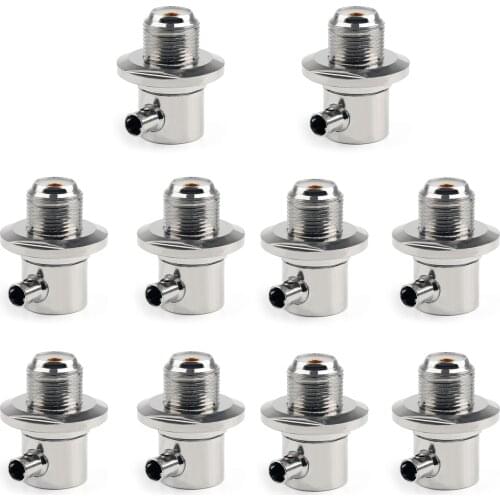 Areyourshop 10pcs UHF SO239 Female RA Solder Connector For LMR195 RG58 RG142 Cable Antenna Mount