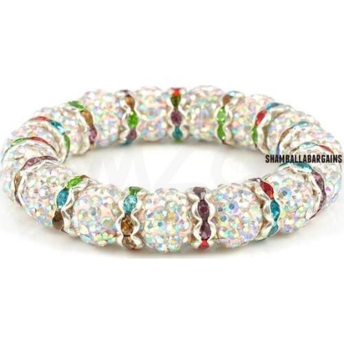 Dg234 Big Promotion Spacer Metal 10mm Well Beads crystal Bracelet Wonderful jg43e
