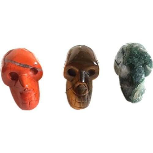 Beauiful Handmade Carved Skull Jasper Gemstone Quartz Crystal Healing Specimen