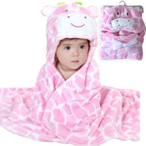 Hooded Animal Baby Blanket Newborn / Baby Bath Towel /baby Bathrobe Cloak Lovely Soft Sleeping Trq0005