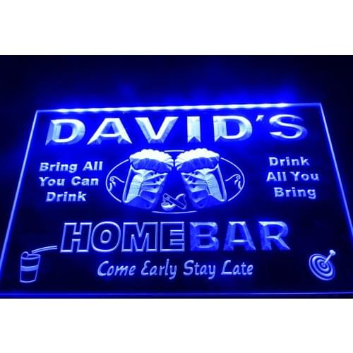 DZ001 Name Personalized Home Bar Beer Family Name LED Neon Sign