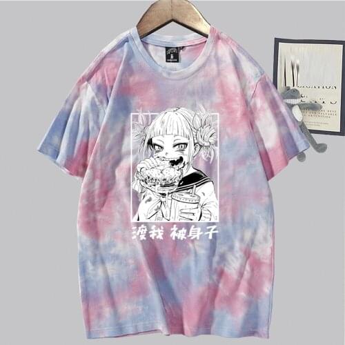 Japanese Anime My Hero Academia T Shirt Harajuku Himiko Toga Summer Short-sleeve Male T-shirts Unisex Tops