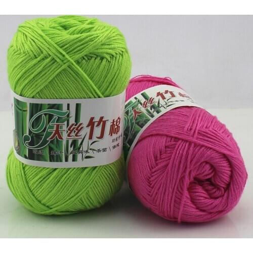 Smooth Natural Bamboo Cotton Hand Knitting Yarn 40pcs/ lot Baby Yarn