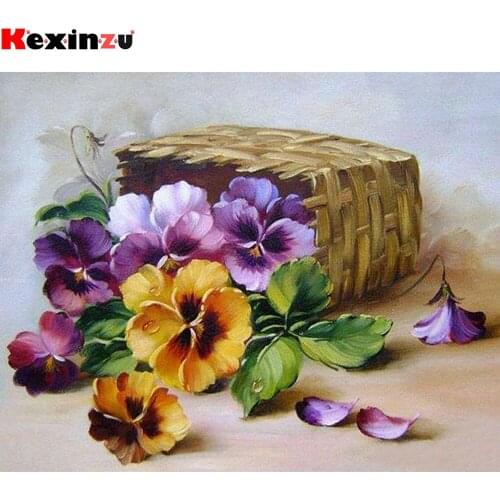 KEXINZU Full Square/Round Drill 5D DIY Diamond Painting "flowers" 3D Diamond Embroidery Cross Stitch 5D Decor Gift Y06643