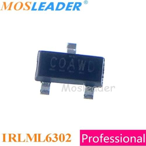 Mosleader IRLML6302 SOT23 3000PCS IRLML6302PBF IRLML6302TRPBF IRLML6302TR P-Channel 20V Made in China High quality
