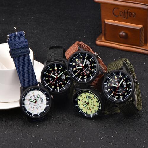 Mens Cheap Watches Mens Nylon Band Date Quartz Watch Men Fashion Analog Business Clock Sports Military Hours relogio masculino