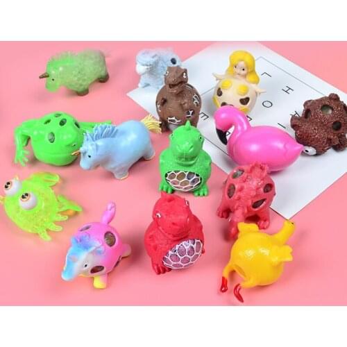 New Trend Sensory Toys Spongy Bead Decompression Animal Fidget Toys Squishy Ball Pressure Stress Reliever Toys Gifts