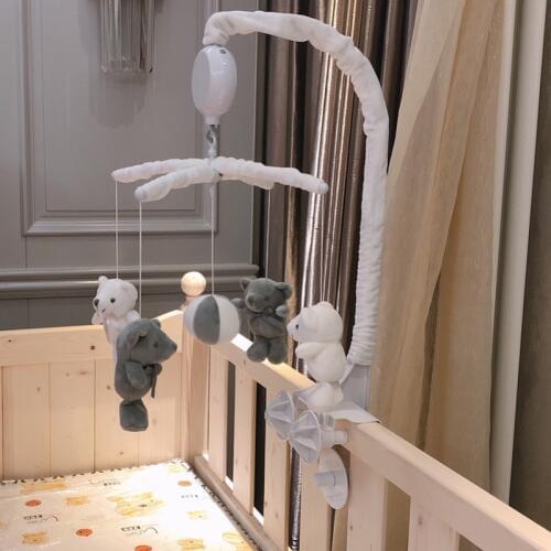 Baby Toys DIY Mobile Crib Rattles Holder Bracket Bed Bell Hanging Toy Material with Music Box Baby Toys 0-12 Months Stroller Toy