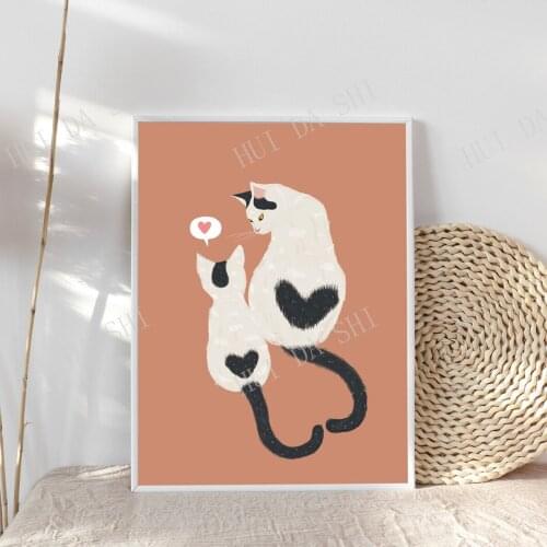 Affiche chat jaune, Funny kitchen poster, Black cat wall art, kitchen interior props, Black cat poster, Cat drawing