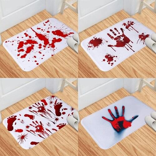 40x60cm Halloween Blood Hand Doormat for Home Horror Haunted House Happy Halloween Decoration 2021 Christmas Party Supplies
