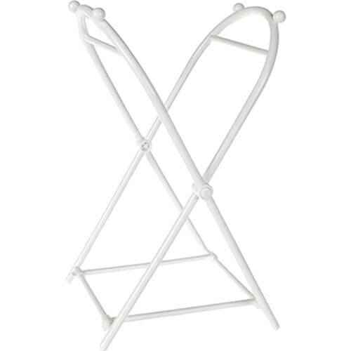 Foldable Floor Type X-Type Trash Can Plastic Garbage Bag Holder Kitchen Storage Rack White