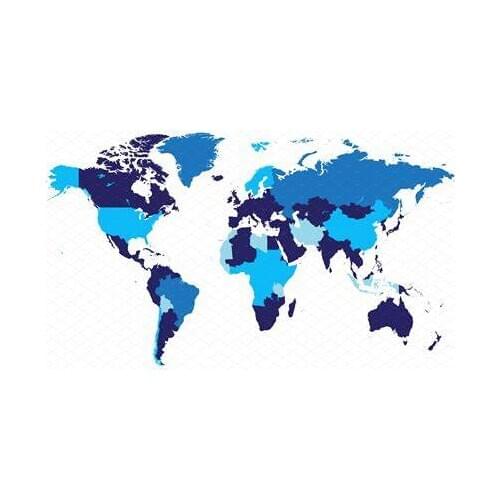 Lot style World Map Art print Silk poster Home Wall Decor