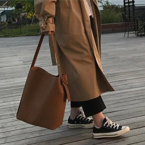 Messenger Bags for Women Autumn Winter Ladies Bucket Pu Shoulder Bag Brand Design Luxury Single Shoulder Large Capacity