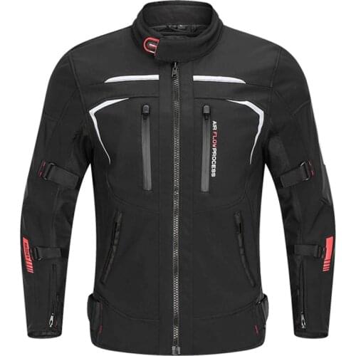 Super Speed Textile Motorcycle Jacket Black Red Motocross Dirt Bike Off-road Jackets With Protector