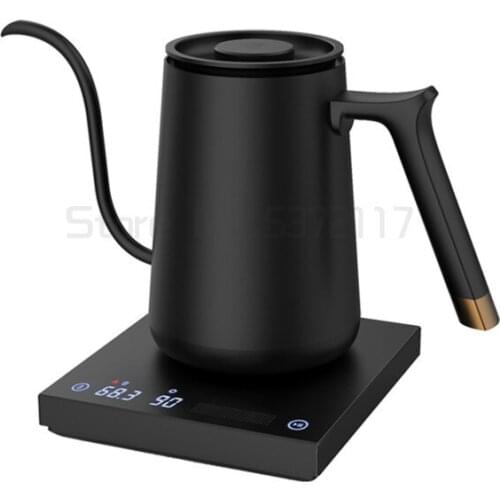 Fish smart electric pour over kettle gooseneck variable temperature-control hand brew 600ml 220V coffee pot