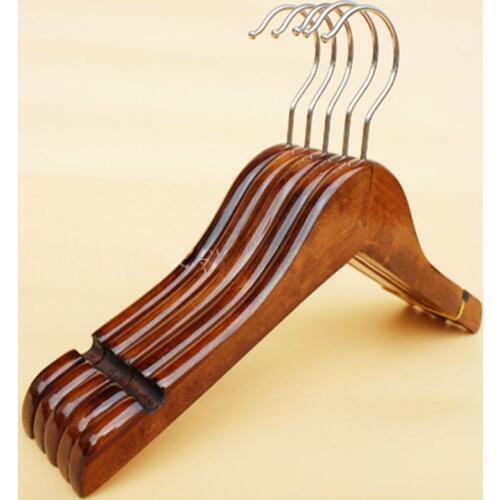 Sainwin 10pcs/lot Vintage wood hangers for clothes rack adult/baby wooden hanger (30pcs can LOGO)