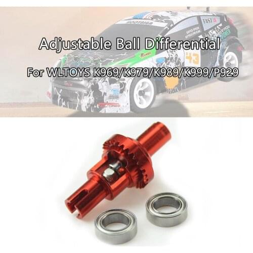 1/28 Scale RC Car Spare Parts K989-26 Metal Upgrade Adjustable Ball Differential Box For Wltoys K929 K939 K969 K979 K989 K999