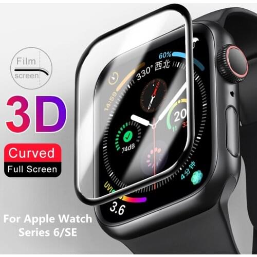 3PCS For Apple Watch iWatch Series 6 SE 44mm 40mm Surface Matte Tempered Film 3D Coverage Protective Screen Protector Not Glass