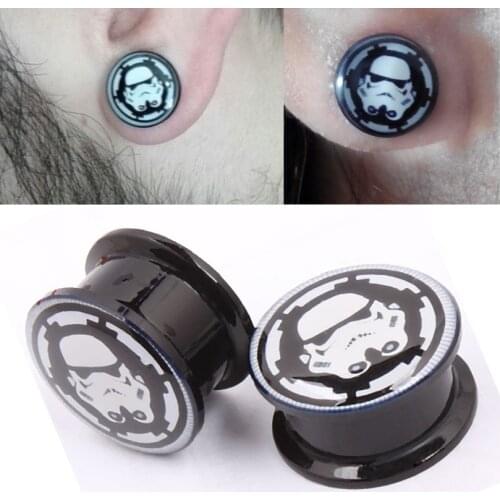 1 Pair Screw-fit Acrylic Ear Plugs Tunnel Ear Gauges Flesh Ear Reamer Ear Piercing Punk jewelry expansiones de oreja 4mm-16mm