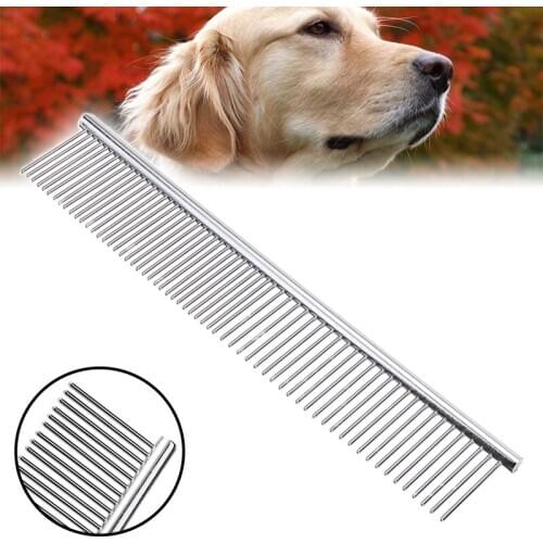 1pc Grooming Comb For Pet Supplies Cat Dog Puppy Long Haired Fur Grooming Metal Comb Beauty Tools