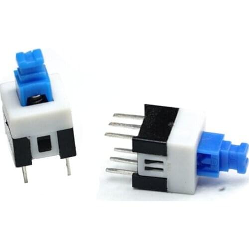 20pcs 50pcs 7*7mm DIP 6Pin 12V 0.5A Push Button Switch Tactile Tact Direct Plug-in lock/Self-Reset Micro Interruptor