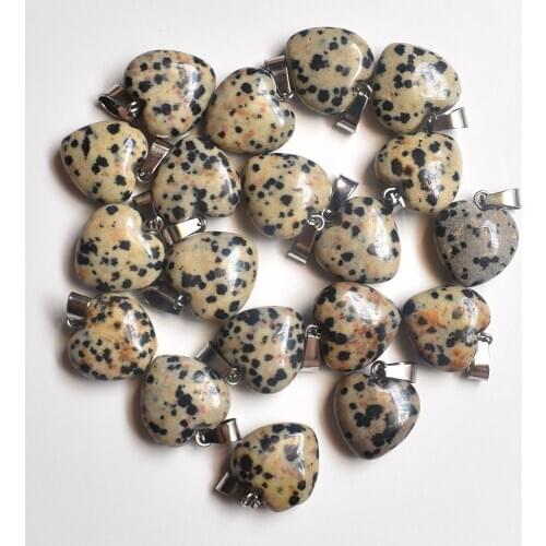 2020 fashion heart spot stone16mm charms pendants for jewelry making good Quality 50pcs/lot Wholesale free shipping