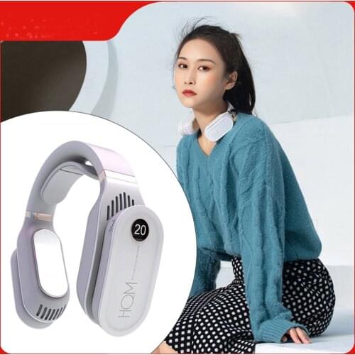 2021 Hanging Neck Refrigeration Heating and Cooling Machine Wearable Personal Heater Fashion Air Conditioner For Summer Winter
