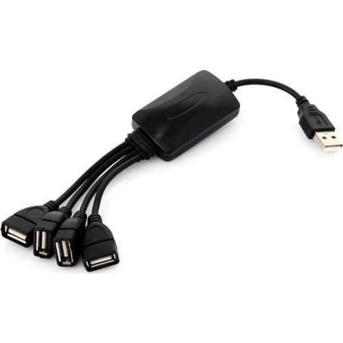 4 Port Usb 2.0 Mini Cable Hub Spliter Adapter For Pc Laptop Notebook