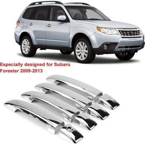 8 pcs Car Door Handle Cover Trim for Subaru Forester 2009 2010 2011 2012 2013 Chromium Electroplating car sticker Non fading