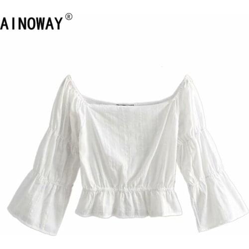 Женские белые рубашки Ainoway China At AliExpress