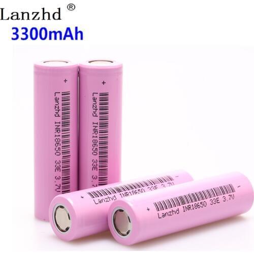 4PCS INR18650 Rechargeable batteries 18650 Battery lithium li ion 3.7v 30a large current 18650VTC7 18650 3300mAh 33e