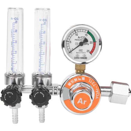 Argon Pressure Regulator Double Pipe Gas Pressure Reducing Valve Pressure Reducer G5/8in Flow Meter Decompression Table