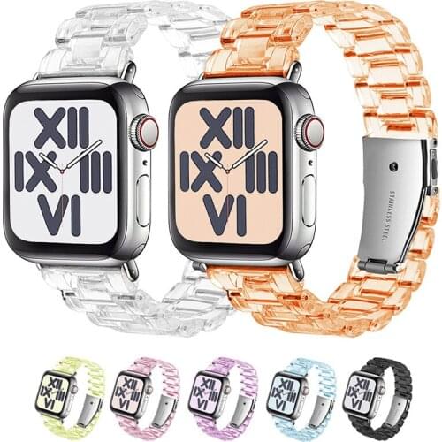 Case+strap for apple watch band 42mm 38mm 44mm 40mm transparent steel Bracelet correa for iwatch series 6 SE 5 4 3 2 Accessories