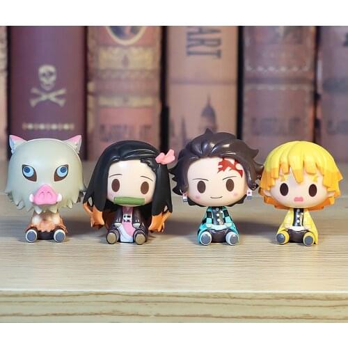 Cartoon Demon Slayer Anime Q Version Figures Toy Kamado Tanjirou Kamado Sitting Kimetsu No Yaiba Action Figure children Toy Gift