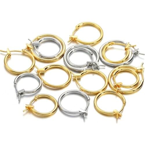 10pcs 18k Plating Open Earring French Earring Hooks Base Drop Earring DIY Dangle Earring Jewelry Making Supplies Accessories