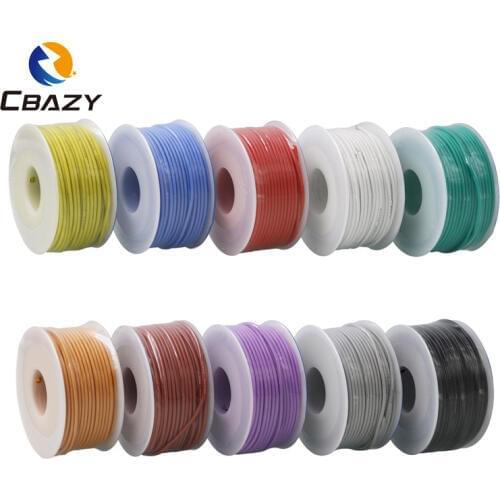 30AWG 45M flexible silicone wire and cable tinned copper wire stranded wire 10 colors to choose from DIY wire connection