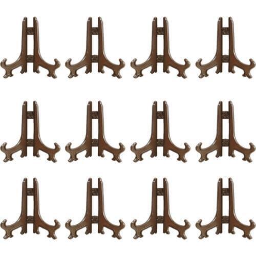 Brown Plastic Easels Plate Holders Display Dish Rack Picture Frame Photo Book Pedestal Holder Display Stand Stander
