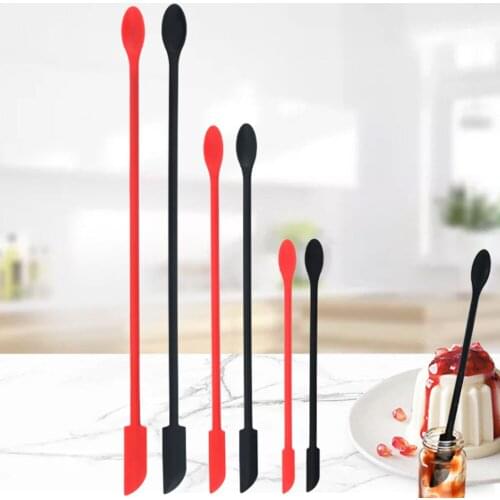 3 pcs of mini silicone spatula makeup beauty spatula, reusable thin pot spatula set suitable for kitchen