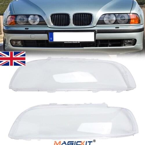 MagicKit 1 Pair Left & Right for BMW 5-Series E39 Clear Headlight Lens Cover 1996-2000