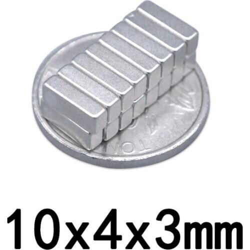 10/20/50pcs 10x4x3 mm Rare Earth Magnet strong N35 10mm x 4mm Block Magnets Permanent Neodymium Magnet sheet 10*4*3mm