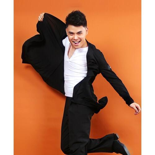 Adult Men Modern Dancing Men Long Sleeves Loose coat Clothing Danca Adulto Latin Suitable For Performance And Practice DWY456