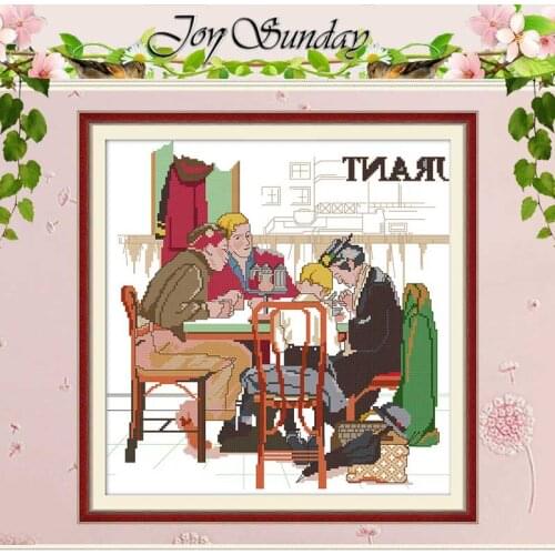 Pray Before A Meal Patterns Counted 11CT 14CT Cross Stitch Sets Wholesale DIY Cross-stitch Kits Embroidery Needlework Home Decor