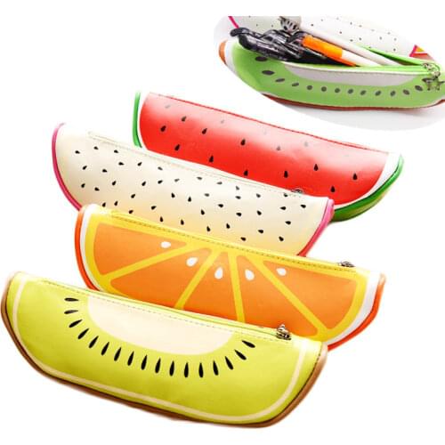 Desk Storage Bag Fruit Cute Lovely Pencil Bag Organizer Case Pen Case School Stationary Study Stationary